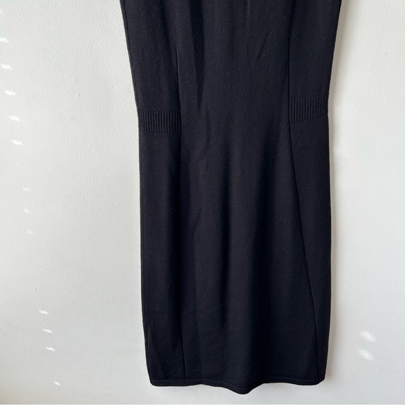 Puma Golf Modest Midi Knee Length Ribbed Knit Black Short Sleeve Dress M - Picture 12 of 13